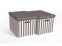 Erkar-Opakowania Komplet pudeł PASKI XL szary 2 szt.