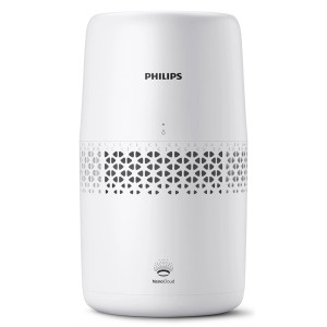 Biały nawilżacz powietrza Philips z technologią NanoCloud.