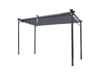 4IQ Pergola ogrodowa metalowa szara - 3 x 4 m