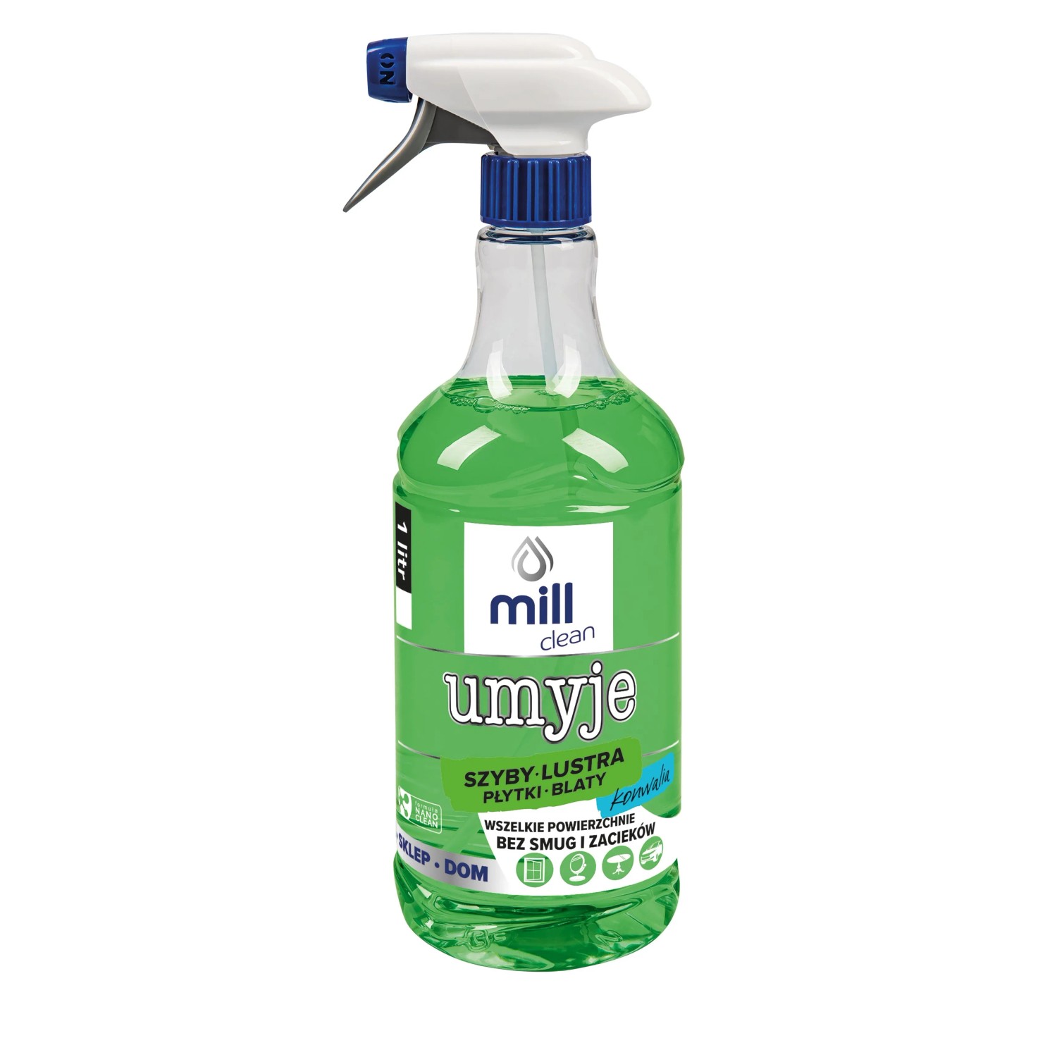 Płyn do szyb, luster, blatów Umyje konwalia 1l