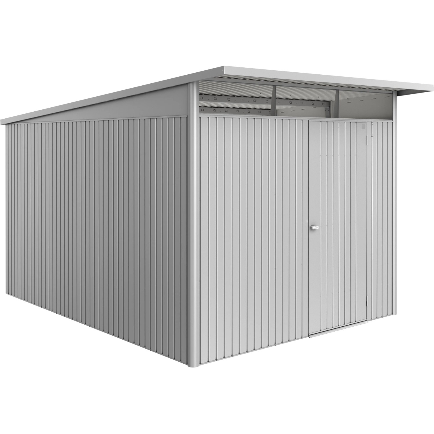 Biohort Domek ogr. metalowy AvantGarde ECO A8 drzwi standard srebrno-metaliczne