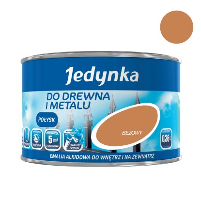 Jedynka Emalia alkidowa do drewna i metalu połysk beżowa 360 ml