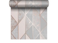 Tapeta winylowa na papierze MILAN GEO różowo-złota