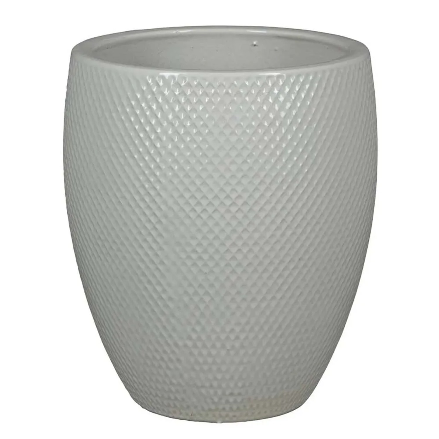 Donica ceramiczna Busan biała - 22 x 25,5 cm