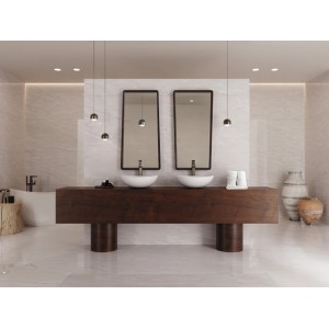 Gres szkliwiony polerowany Tigrina light grey 60 x 120 cm