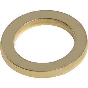 Złoty pierścień podkładowy ze stali, średnica wewnętrzna 10 mm, 12 sztuk.