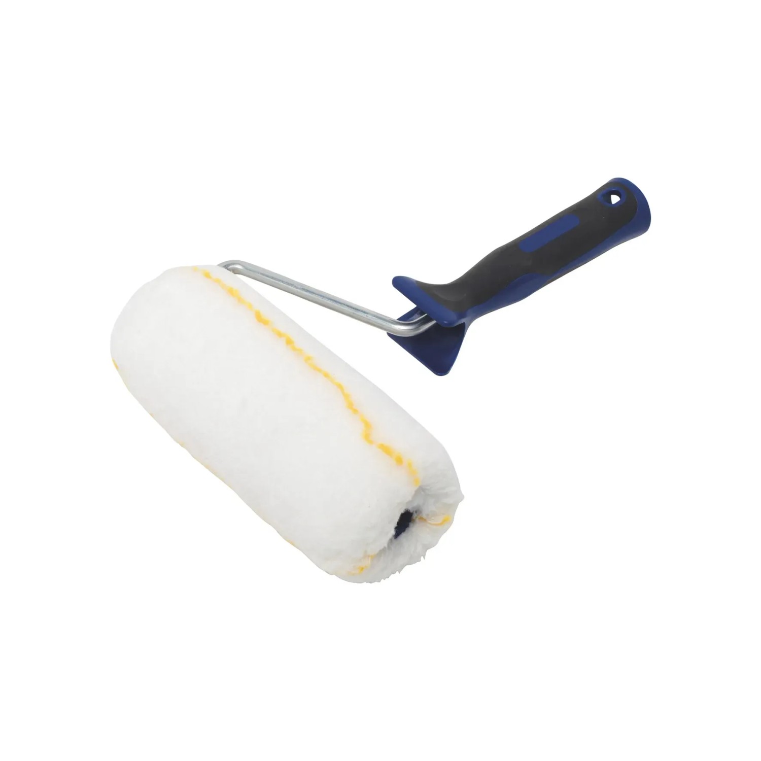 Wałek do farb LUX Goldfaden 18 cm z wyściełanym uchwytem 2K Soft w kolorze czarno-niebieskim.