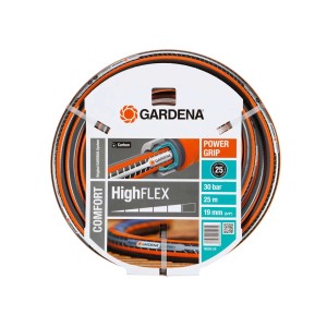 Wąż ogrodowy Gardena Comfort HighFlex 19 mm (3/4) 25 m, stabilny kształt i odporny na ciśnienie do 30 bar.