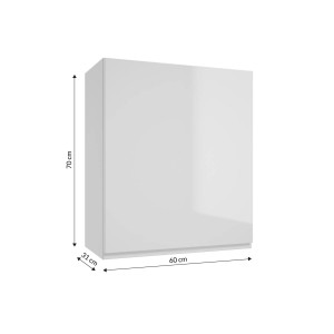 Biała szafka kuchenna t.b.t. o wymiarach 70x60x31 cm.