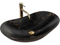 Rea Umywalka Royal60 nablatowa ceramiczna czarna