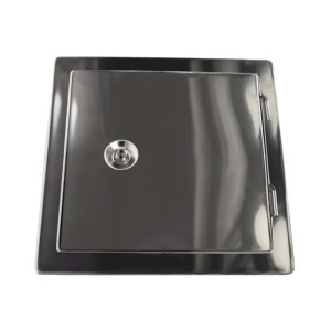 Akcesoria kominkowe t.b.t. ze stali nierdzewnej, kwadratowe.