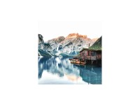 Obraz na szkle TYROL HUT 30 cm x 30 cm Obraz na szkle TYROL HUT 30 cm x 30 cm