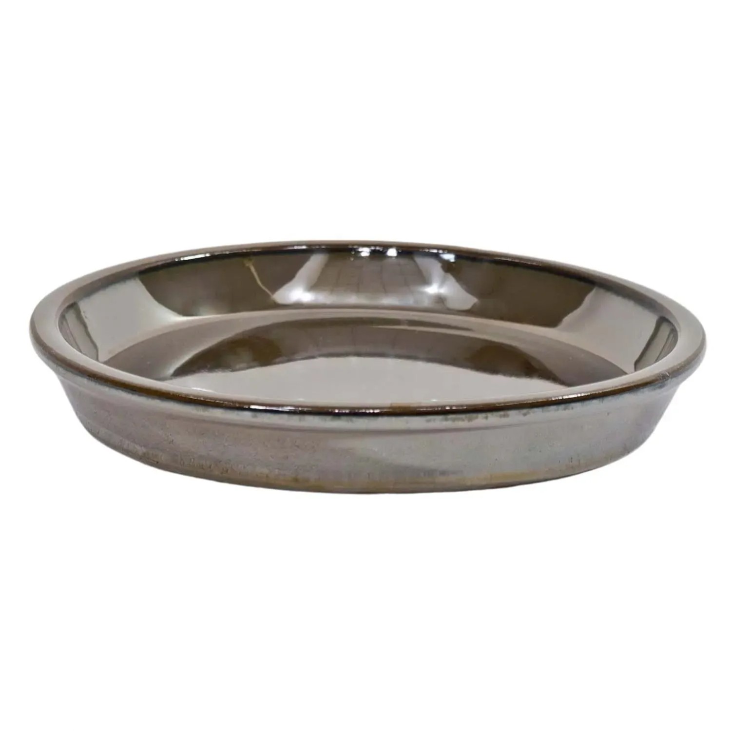 Podstawka ceramiczna brązowa szkliwiona - 41 cm