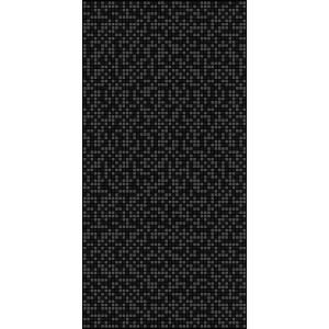 Ciemnoszara płytka dekoracyjna ze wzorem kwadratów.