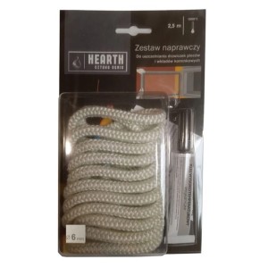 Nordflam Zestaw naprawczy Hearth sznur izolacyjny 6 mm + klej