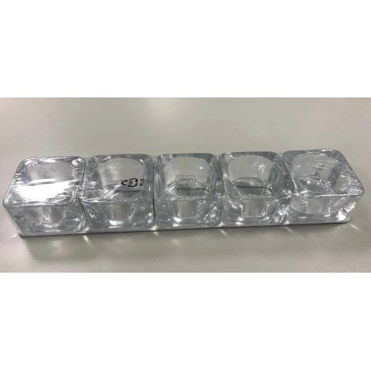 Świeczniki szkło transparentne - 5 szt.