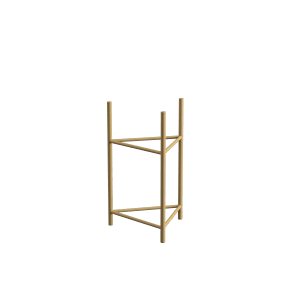 t.b.t. Jasny drewniany stojak na kwiaty, minimalistyczny design.