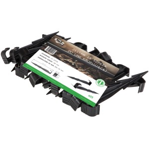 Czarne kotwy do mocowania linii kroplującej, zestaw 25 sztuk.