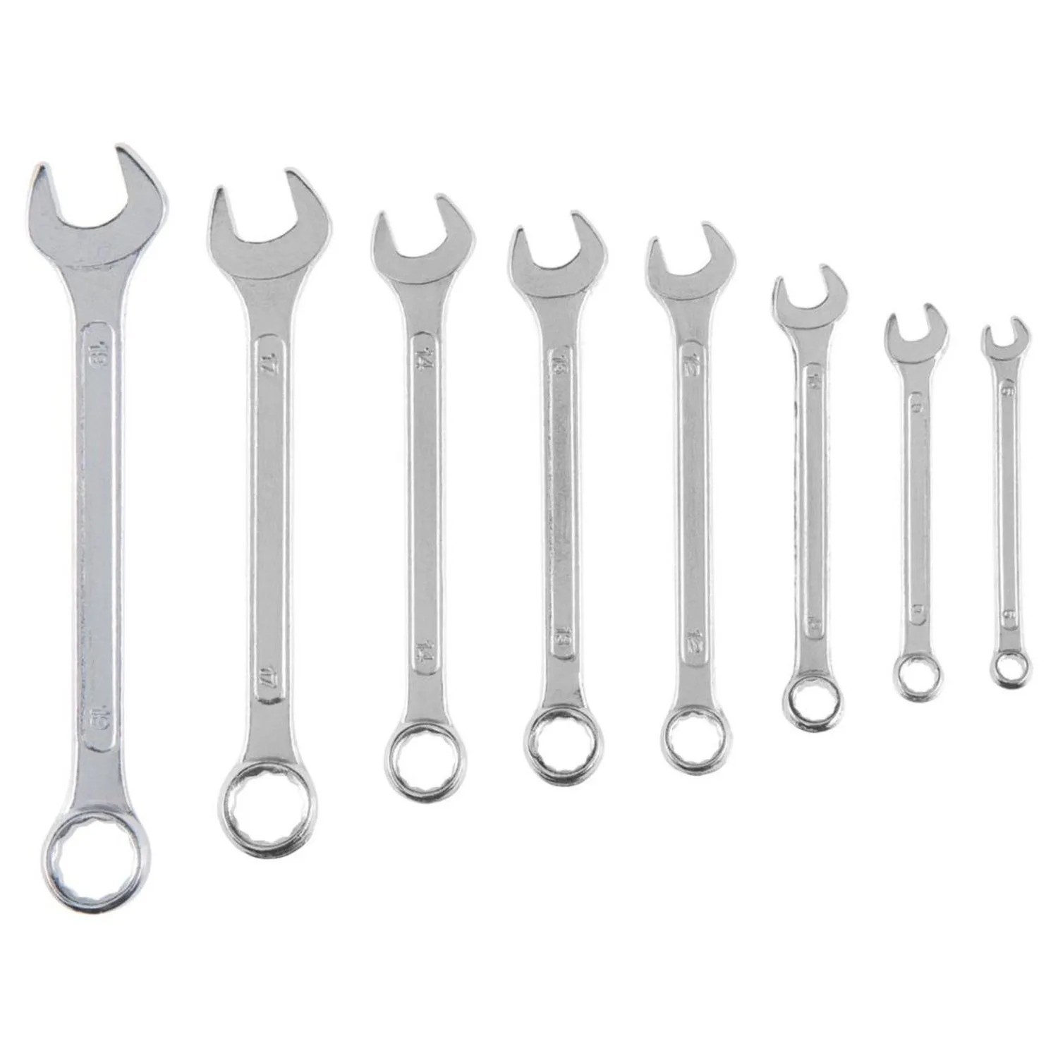 TOP TOOLS Zestaw kluczy płasko-oczkowych 6-19 mm - 8 cz.