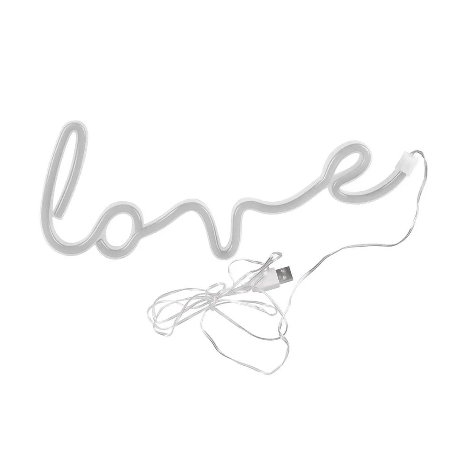 Goldlux Neon LED LOVE USB-A 3W zasilany bateriami 3xAA