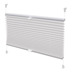 Biała roleta okienna t.b.t., widok szczegółowy.