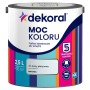 Farba do ścian Dekoral Moc Koloru, 2,5L, Szary platynowy, matowa farba lateksowa do wnętrz.