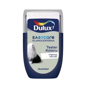 Tester koloru Dulux Easycare, miętowa szarość, do farb ściennych. Do testowania koloru.