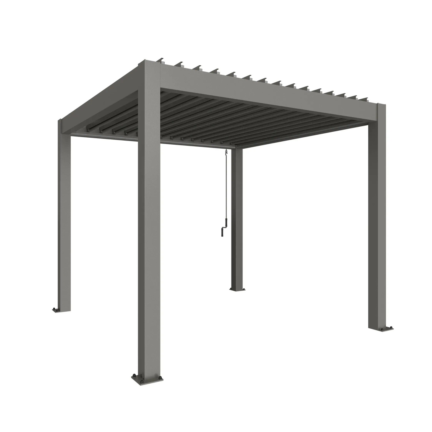Biohort Pergola 255 cm x 312 cm x 312 cm kwarc-szary metalik