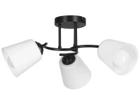 ActiveJet Lampa sufitowa Alma 3x40W E27 czerń + białe klosze