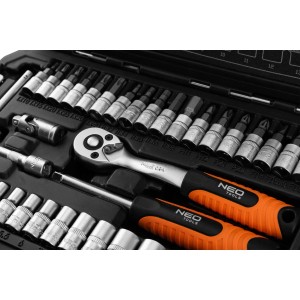 Neo Tools Zestaw kluczy nasadowych 1/4" - 38 szt.