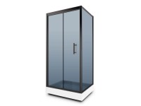 Kabina prysznicowa Como 100x80 czarna z brodzikiem