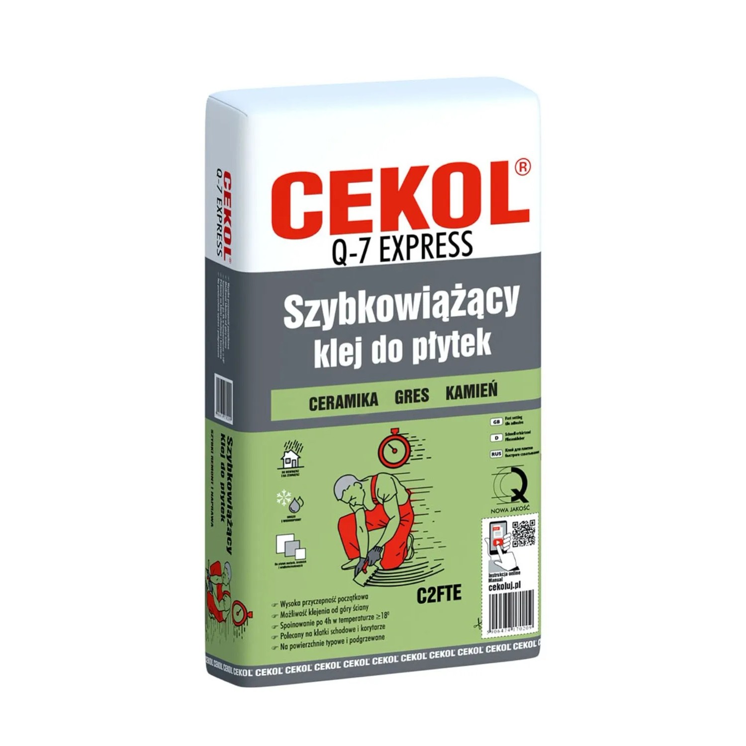Cekol Klej szybkowiążący do płytek Q-7 Expres 5 kg
