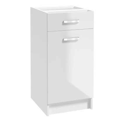 Defra Szafka kuchenna dolna z szufladą NAPOLI biel/chrom 40 cm