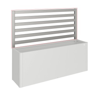 Biohort Krata kwarcowo-szara metaliczna do podwyższonej grządki, 91x398cm, do podtrzymywania roślin i dekoracji.