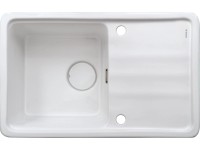 Deante Zlewozmywak ceramiczny MOMI 1-kom. z ociekaczem biały - 78 x 50 cm