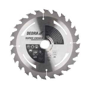 Tarcza pilarska Dedra, odpowiednia do obróbki drewna. Średnica 165 mm.