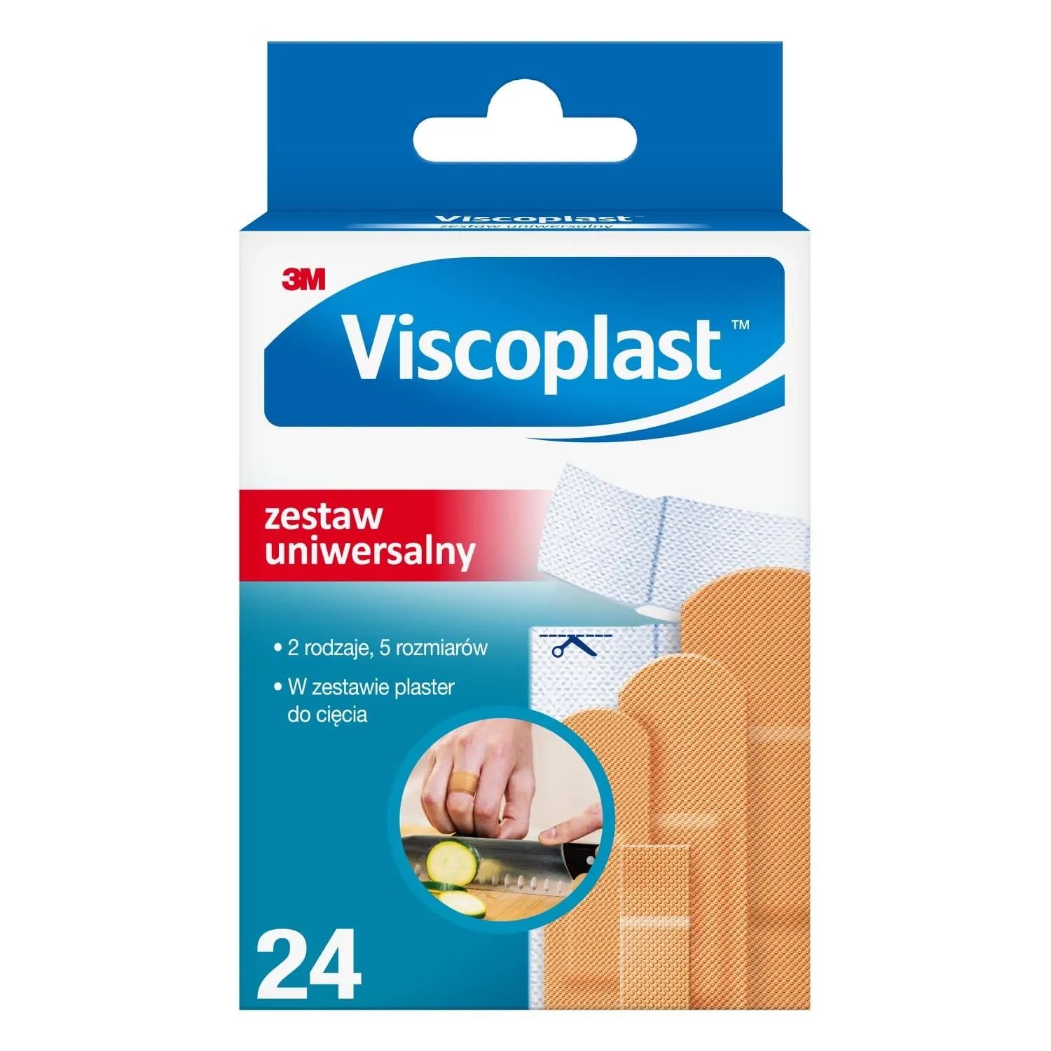 Viscoplast Plastry opatrunkowe Uniwersalne 24 szt.