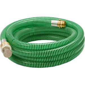 Zestaw węża ssącego LUX, 7 m, ze złączkami mosiężnymi do pomp ogrodowych i hydroforów.