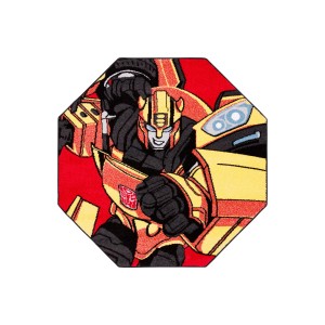 Ośmiokątny dywan z motywem Transformers. Dekoracja do pokoju dziecięcego.