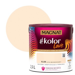 Farba Magnat #kolor Love KL08, Letnia Brzoskwinia, puszka 2,5L do wnętrz.