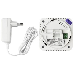 Czujnik alarmowy t.b.t. z zasilaczem, biały.