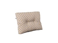 Poduszka półpaletowa na oparcie pawie oko kolor żółty