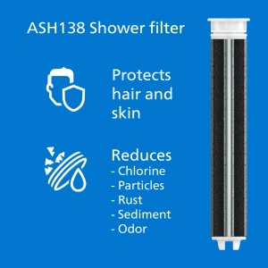 Filtr do słuchawki prysznicowej, redukuje chlor, rdzę i osady.