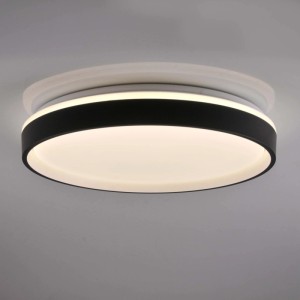 Okrągła lampa sufitowa LED w kolorze czarno-białym do nowoczesnego oświetlenia.