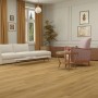 Salon z podłogą winylową Click Prato dąb beżowo-piaskowy