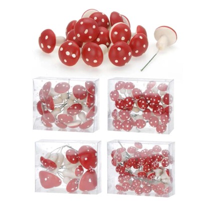 Zestaw dekoracji grzyby - 9 szt.