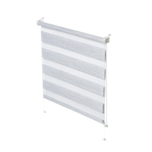 t.b.t. roleta z szarymi i białymi paskami.