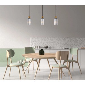 Italux Lampa wisząca Narisa 1xE27 40W klosz dymiony