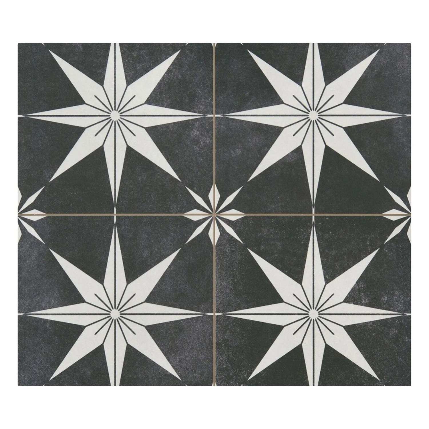 Gres szkliwiony Stello black 45,2 x 45,2 cm