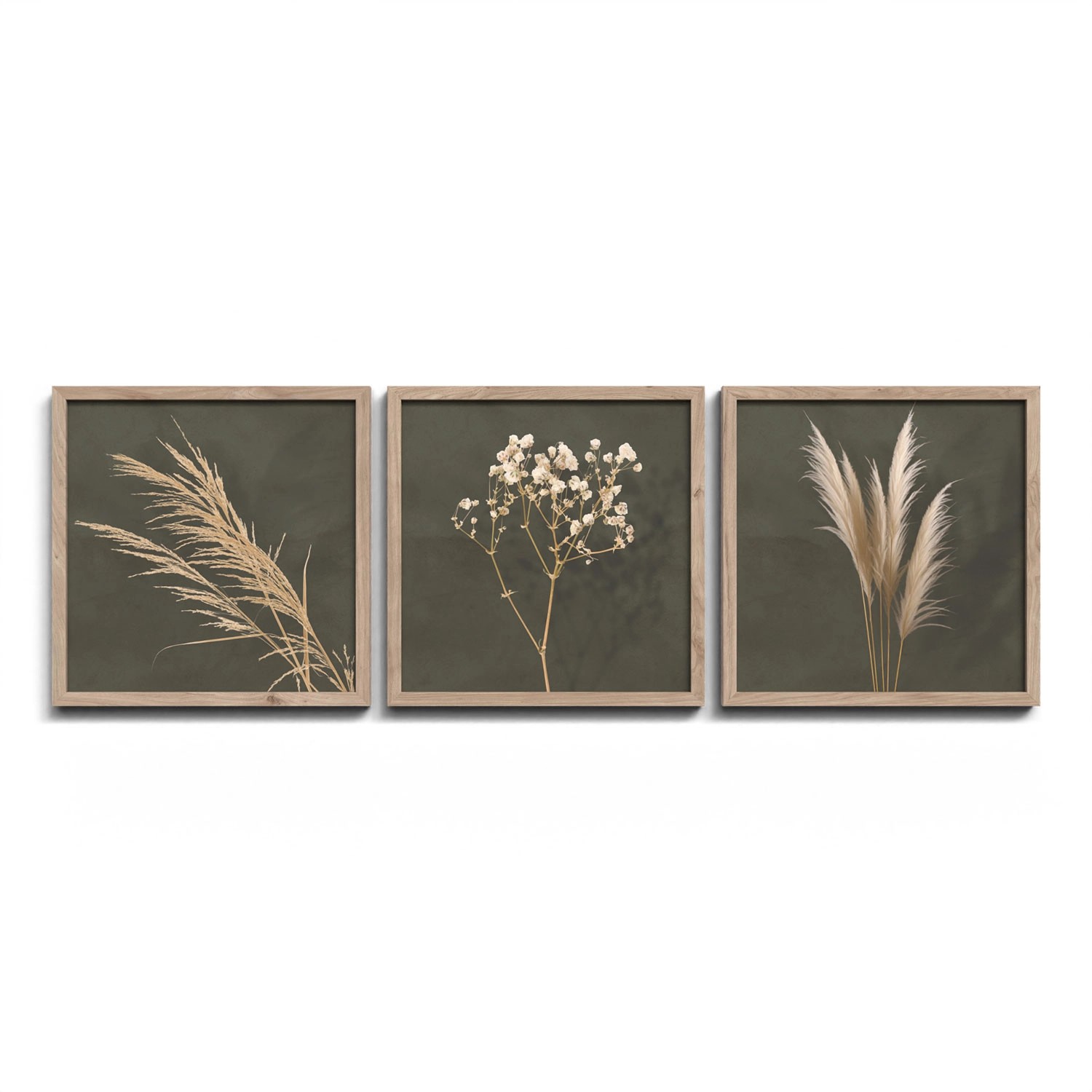 Styler Zestaw obrazów FR391 Pampas 3 szt. 30 x 30 cm